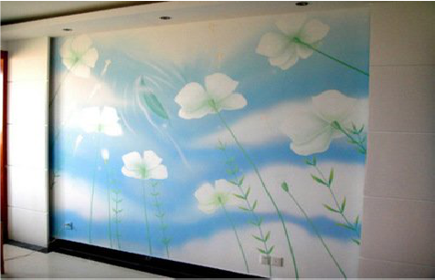 巴东画墙绘怎么画好白云的蓬松感？