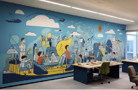 巴东办公室墙绘的特点。