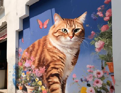 巴东自己绘制有个性的手绘墙